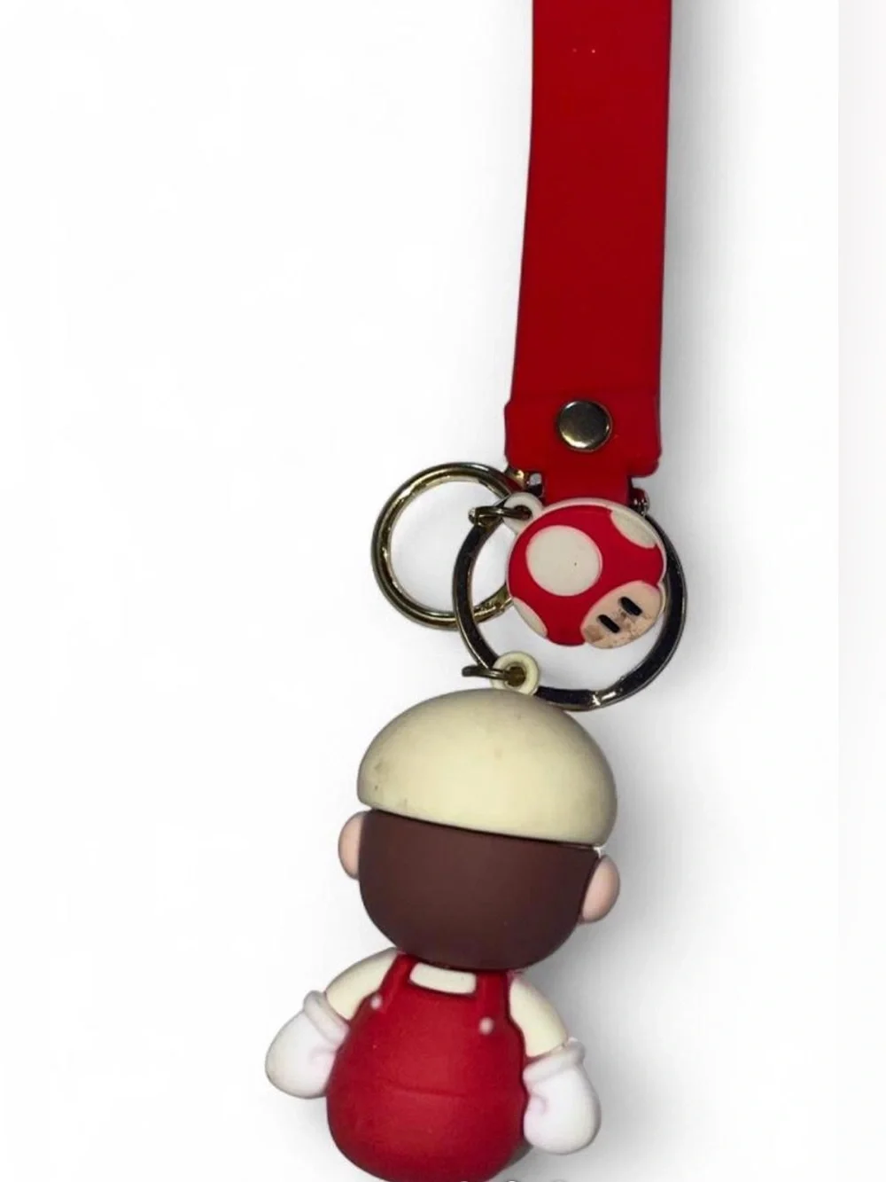 Mario Character Keychain Lucky Red and White Fire ball super Mario Bros